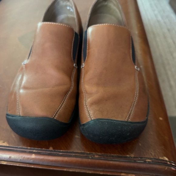 Keen brown leather loafers sz 9 - Picture 2 of 4